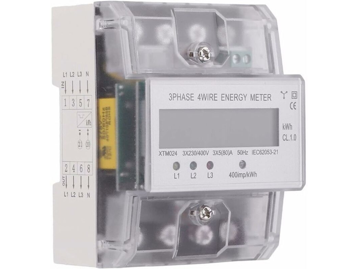 Medidor De Eletricidade Trifásico, Calibrado, Energia Lcd D