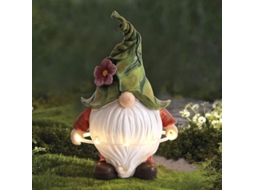 Gnomo Tomte Com Barba Longa E Luz Solar Para Jardim, Natal E Decoração Externa/Interna