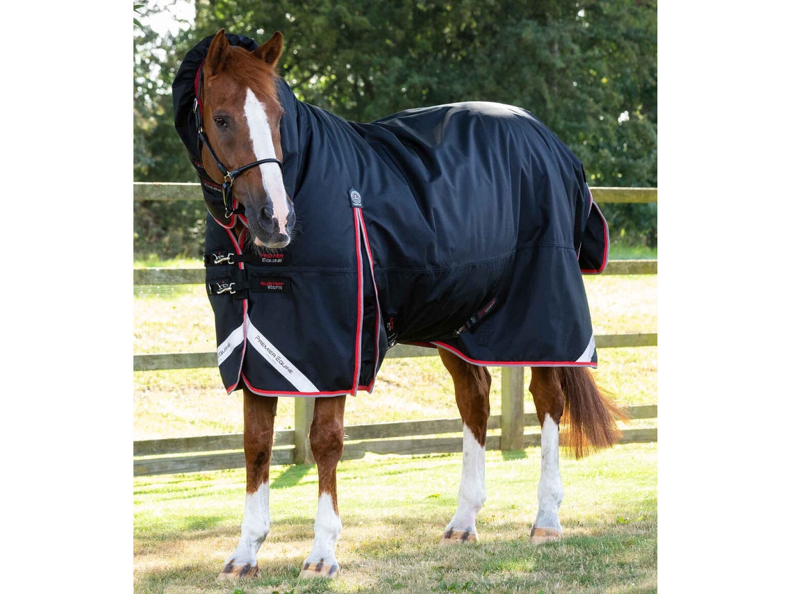Manta Impermeável para Cavalos com Capa de Pescoço PREMIER EQUINE Buster Storm 400 G