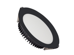 Downlight Led 24w Samsung New Aero Slim 130 Lm/w (ugr19) Lifud Preto Corte Ø 200 Mm  4000k 1-10v Branco Neutro