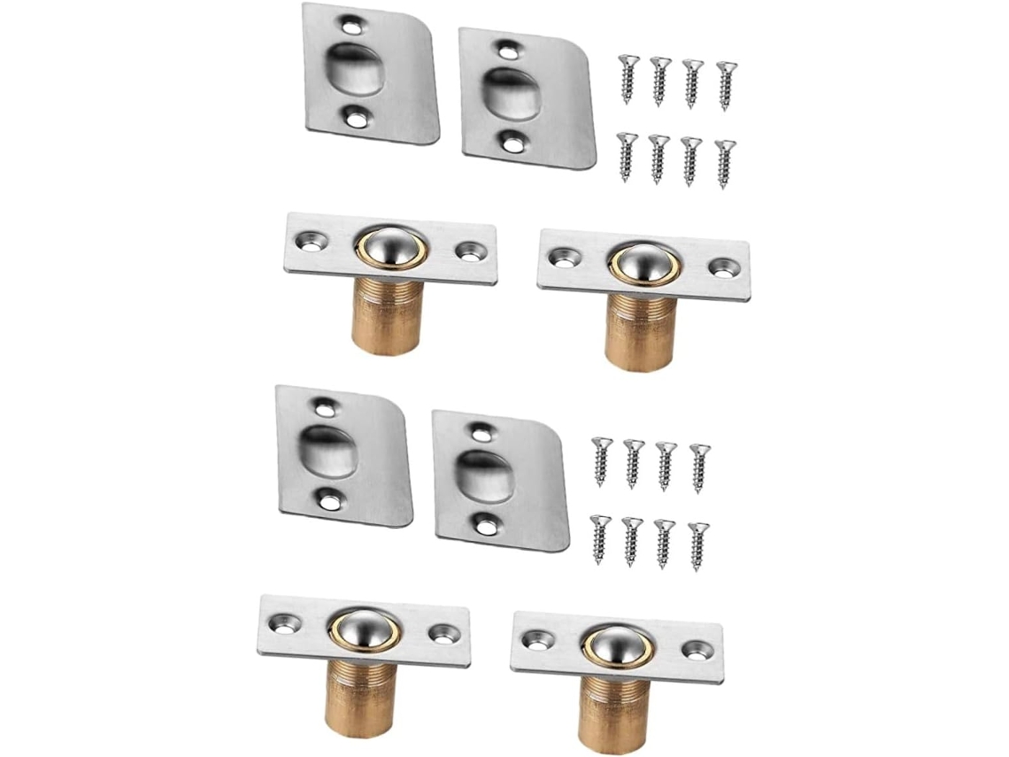 Exceart Conjunto De 4-fechos Esfera Ajustáveis Em Aço Inoxidável Portas Armário Com Acabamento Acetinado Escovado