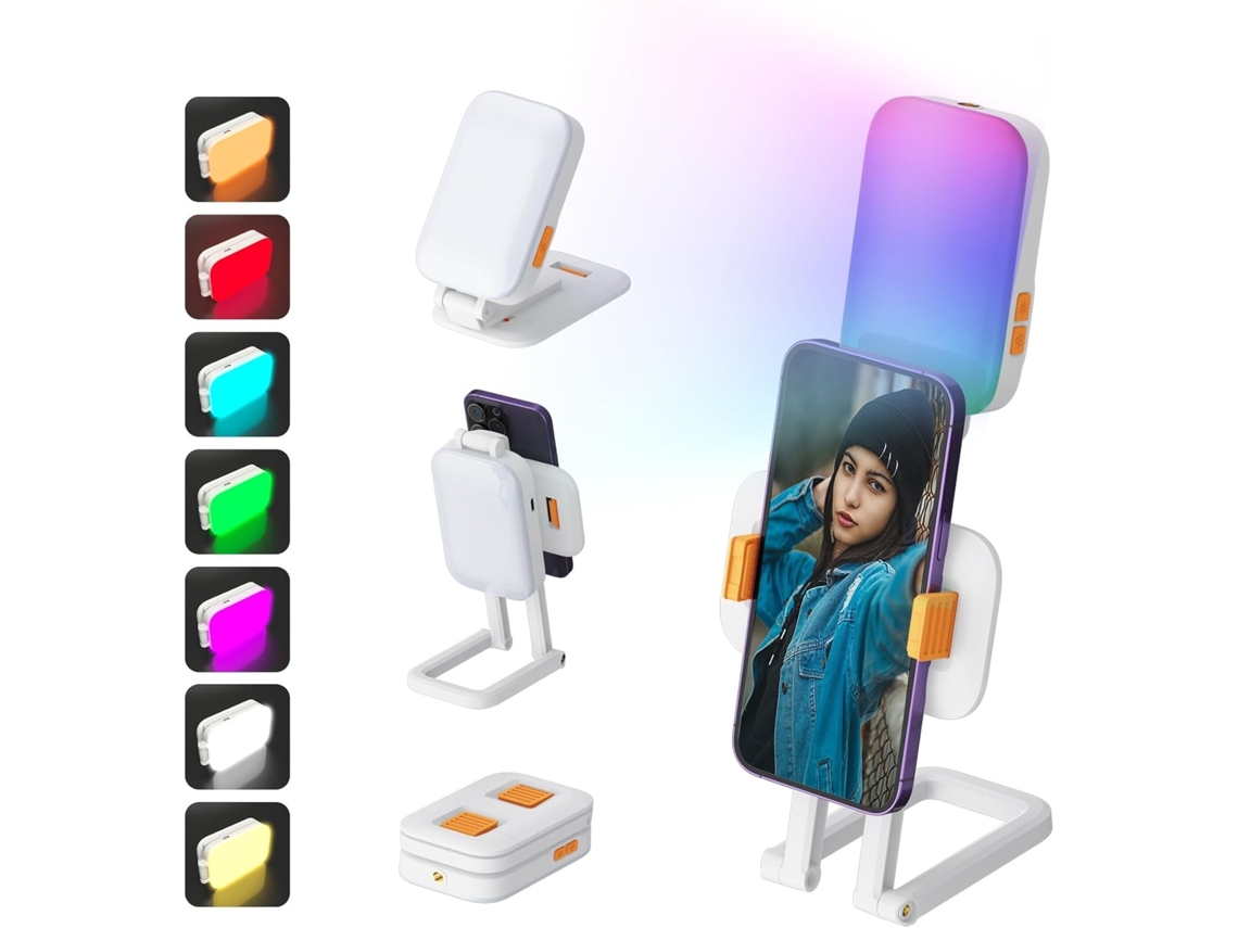 Lurelia Tripé Rgb Usb Recarregável Dobrável Portátil Ajustável