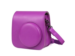 Capa De Couro Pu À Prova De Choque Compatível Com Fujifilm Instax Mini 8/8/9 Roxo Brilvibera