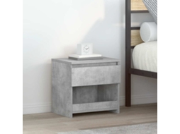 Vidaxl Mesa De Cabeceira 40x30x39 Cm Contraplacado Cinzento Cimento