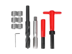Kit De Reparação De Roscas Laxiscreed, 11 Peças Em Aço Inox Com Broca E Chave De Roscar Para Manutenção Fácil