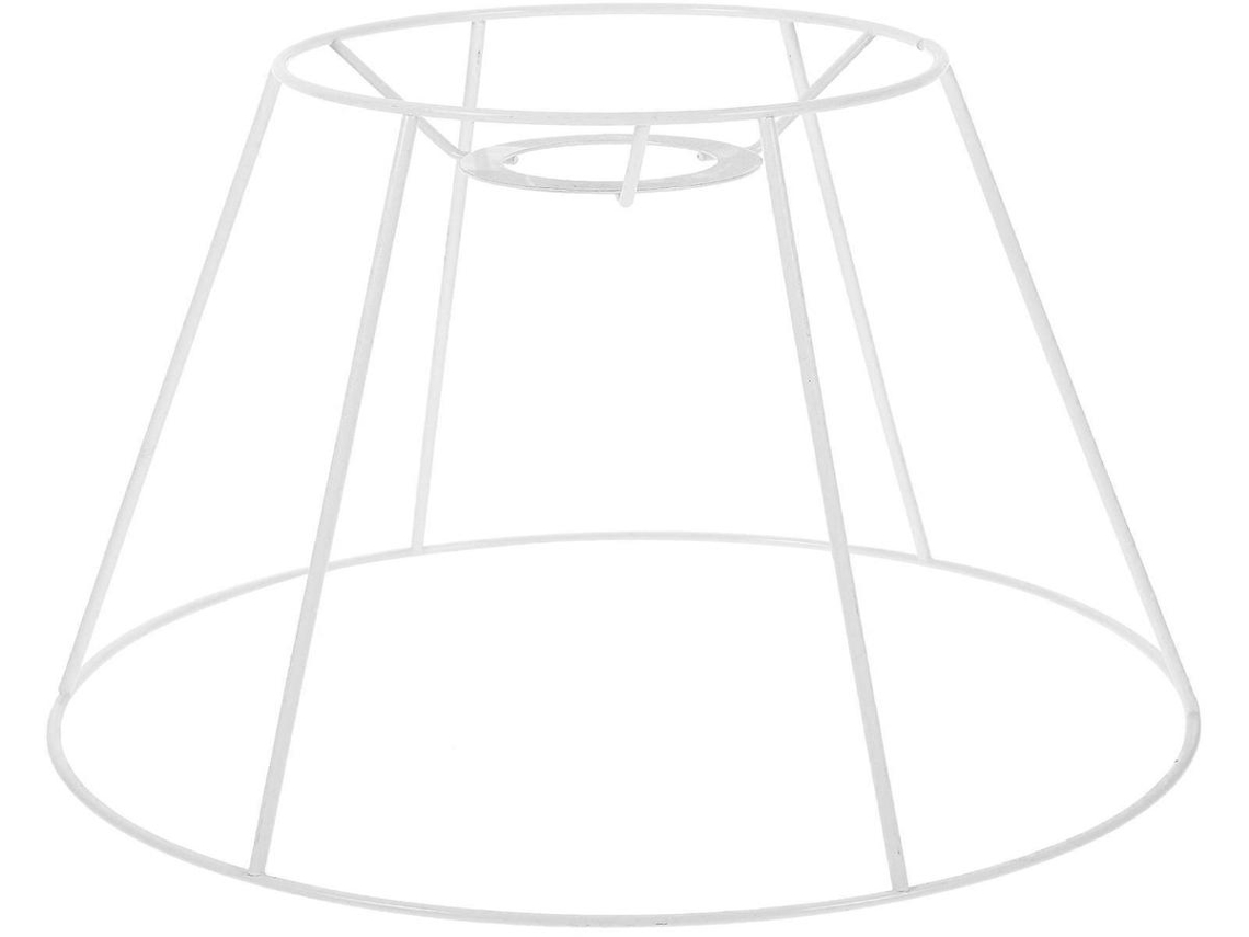 Lurelia Moldura De Abajur, Para Candeeiro De Mesa, Em Ferro, Branco, 24x24x19 Cm