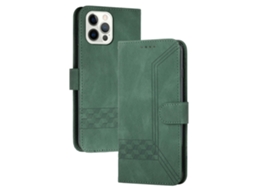 Capa Para Iphone 15 Pro Max Pele Sintética Anti-choque Verde