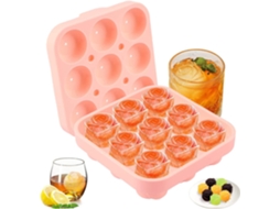 Molde De Silicona Para Cubitos De Hielo, Color Rosa, 9 Cavidades