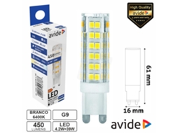 Lâmpada Led G9 4.2w 230v 6400k 450lm AVIDE