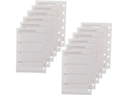 Folhas de Planejamento Semanal A7, 200 unidades, papel 120g/m², 6 folhas perfuradas, formato 4,7 x 3 polegadas.