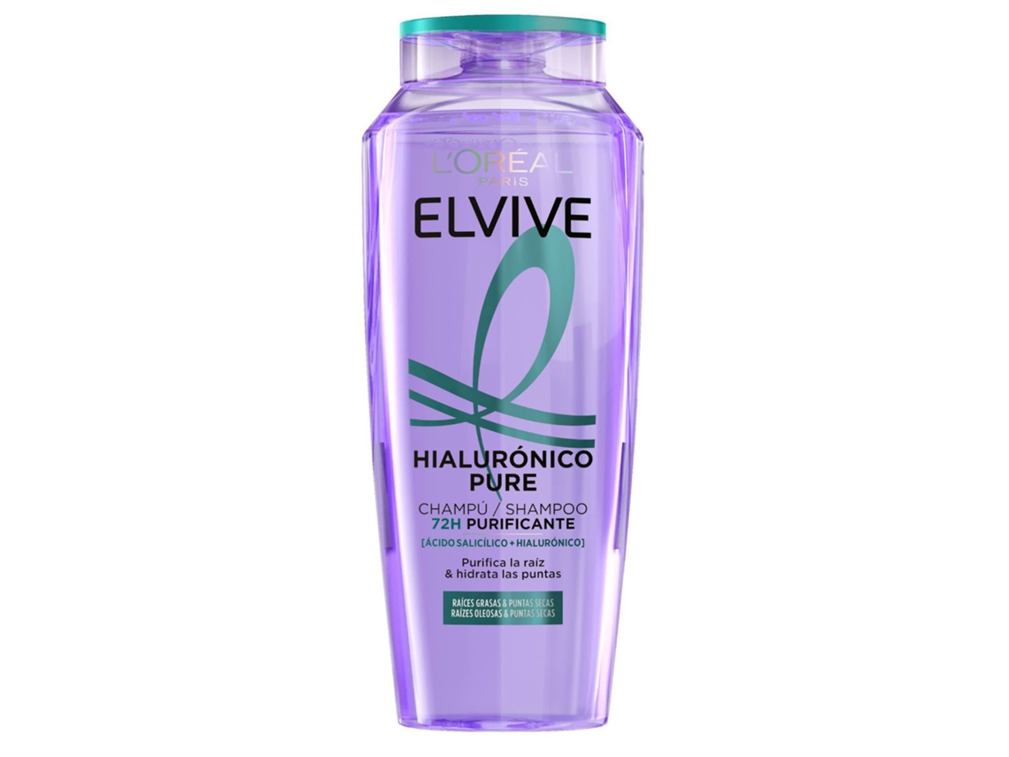 Champô Elvive Hyaluronic Pure L'ORÉAL PARIS 380 Ml
