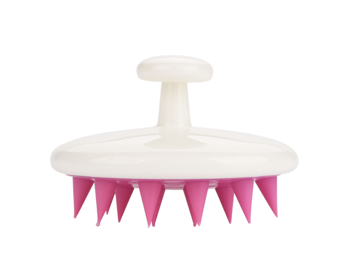 2026 pincel de Silicone Antideslizante para Massagear o Couro Cabeludo Escova de Lavar Cabelo Escovas para Animais de Estimação (rosa)