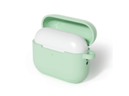 Capa Protetora De Silicone Líquido De Cor Sólida Com Base Plana Para Fones De Ouvido Airpods Pro 3