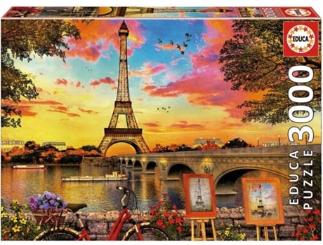 Puzzle Pôr Do Sol Em Paris 3000 Peças