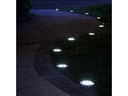 Solpex Pacote Com 8 Luzes De Solo Movidas A Energia Solar, 8 Luzes Solares Led, Luzes De Jardim Externas À Prova Dágua Para Deck Aquaforge