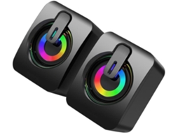 Caixas De Som Para Jogos De Pc Com Fio E Conexão Usb, Subwoofer De 2 Polegadas E Volume Ajustável.