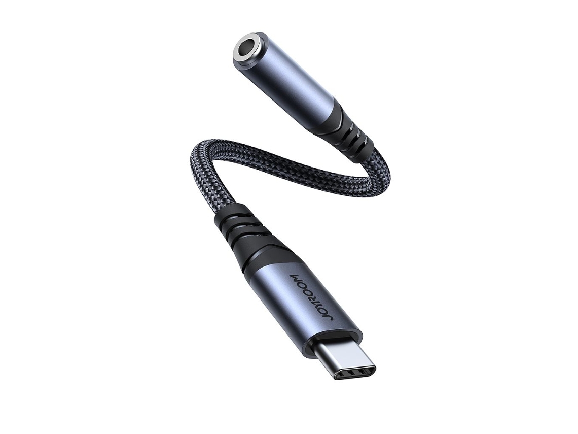 Adaptador de Áudio Joyroom Usb c para 3,5 Mm Preto AQUAFORGE