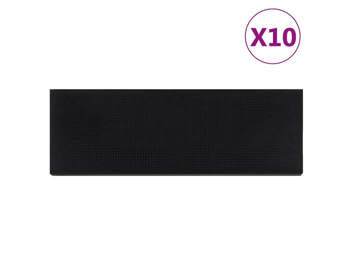 Vidaxl Tapetes Para Degraus De Escada 10 Pcs 25x75 Cm Borracha