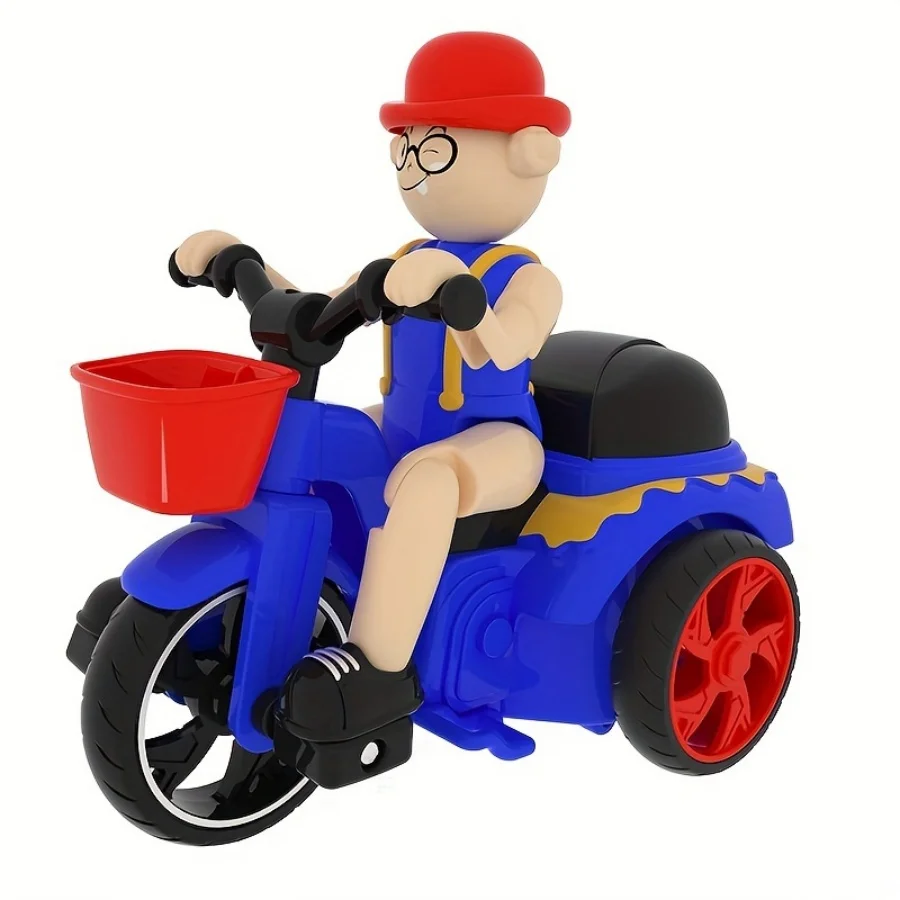 (azul) Triciclo Acrobático, Brinquedo Com Rotação De 360 Graus E Peças Móveis