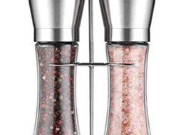Moedor de Aço Inoxidável Duas Peças, Utensílios Cozinha, Frasco Vidro, Pimenta do reino Preta AQUAFORGE