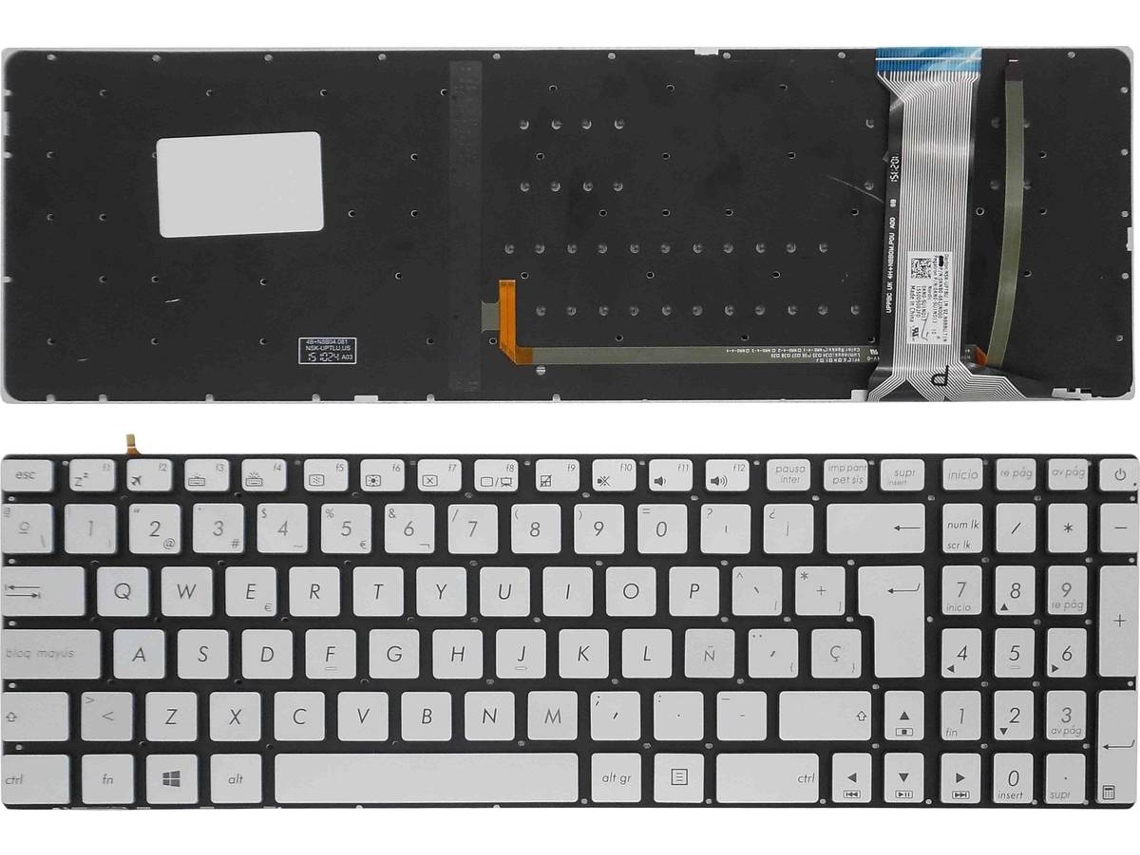 Teclado para Portátil Asus N551 N551J N551Jb N551Jk N551Jm N551Jq Prata 0Knb0-662Bit00