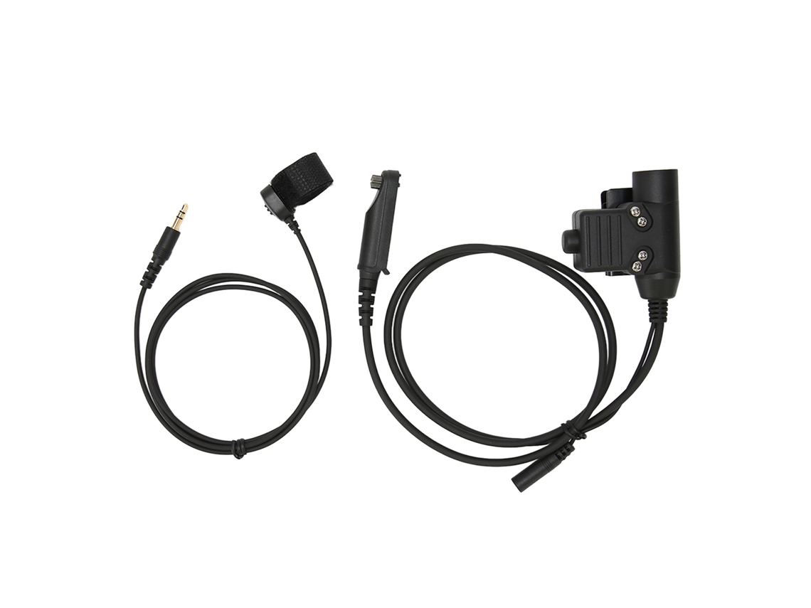 Adaptador Ptt U94, Compatível Com Microfone Ptt De Dedo, Alta Resistência.