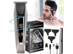 Máquina De Cortar Cabelo Profissional Masculina, Aparador De Barba Sem Fio Masculino, Aparador De Cabelo Recarregável Com Visor Led Para Homens,