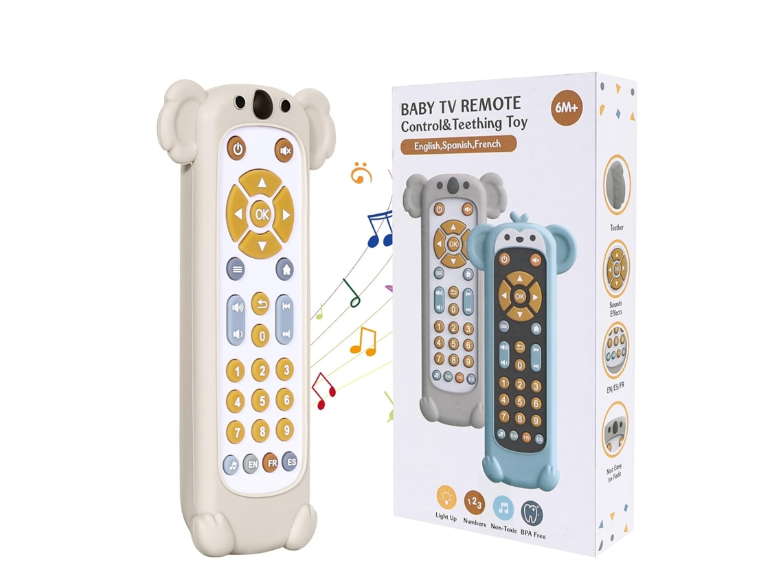 Brinquedo Educativo para Bebê Formato de Controle Remoto com Música para 6+ Mesescoala CZHHMART