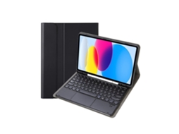 Capa Com Teclado Para Tablet Lurelia, Compatível Com Samsung Galaxy Tab S6 Lite 10.4 P610/615 2022, Preto, Teclado Bluetooth, Fixação Magnética