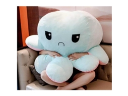 2026 muñeco Pulpo Flip Grande de Doble Cara Con Expresiones Cambiantes, Regalo de Cumpleaños, Rosa a Azul Claro, Diámetro 90cm