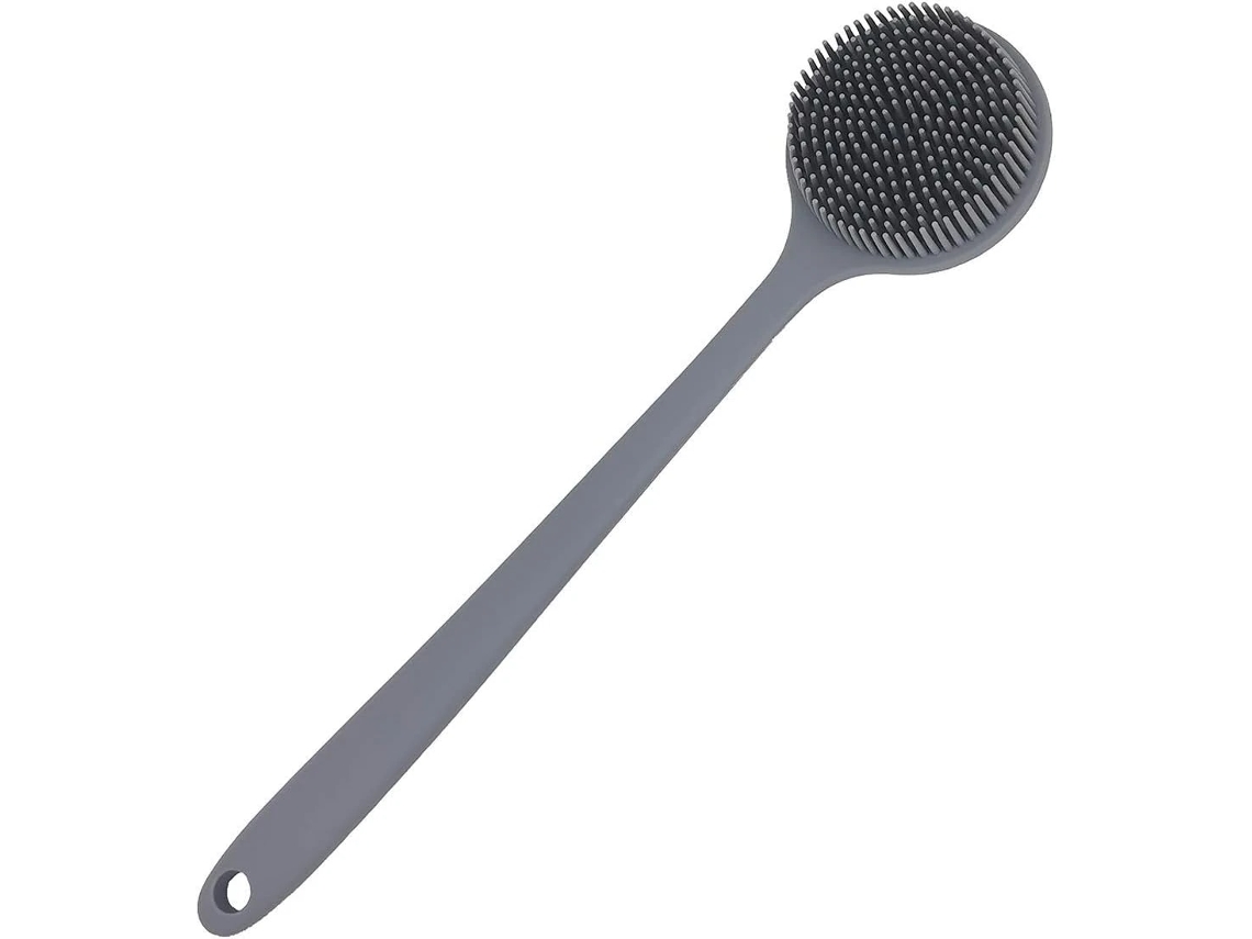 Escova De Banho Para Costas, Silicone, Cabo Longo