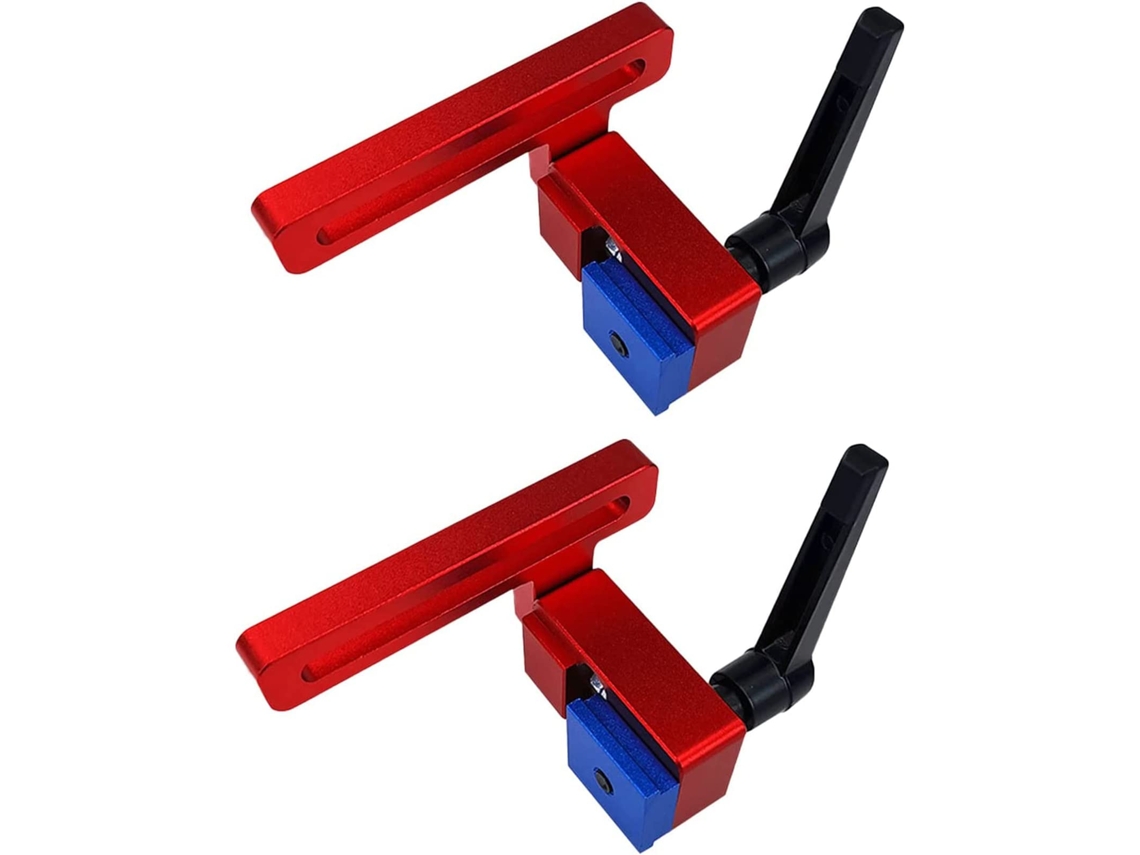 Par De 2 Paradas Para Trilho Em T,30 Modelos De Batentes Para Serra,liga De Alumínio Ferramenta Manual Com Entalhe Em T Para Carpintaria Btforus