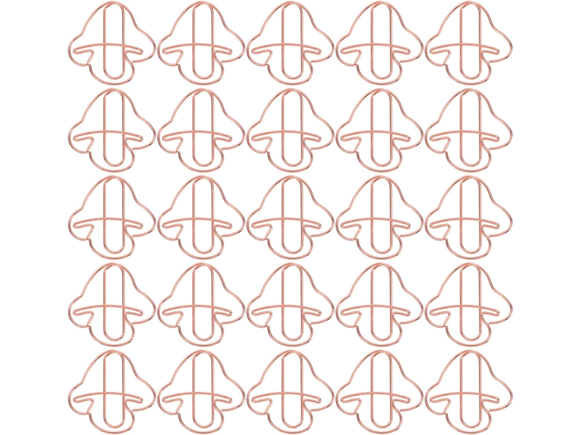 50 Clips de Papel Ferro em Formato Cogumelo para Decoração Escolar, Multifuncionais e Resistentes à Quebra, Ideais para