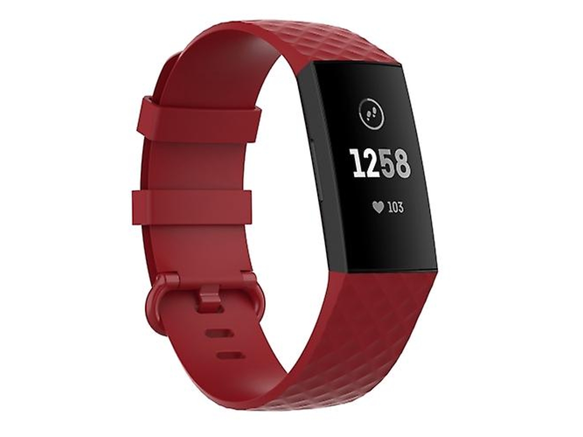 Braceletefaixa de Relógio Colorida com Fivela Tpu para Fitbit Charge 4/Carga 3/Carga 3 Se Vermelho VENISYMLIS