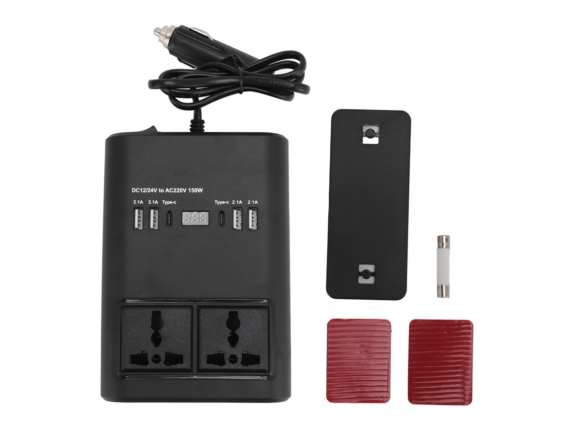 Inversor De Energia Carro 150w 12v Para 110v Com Display Led