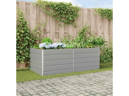 Vidaxl Floreira Cinzento-claro 195 X 100 X 75 Cm Aço Galvanizado