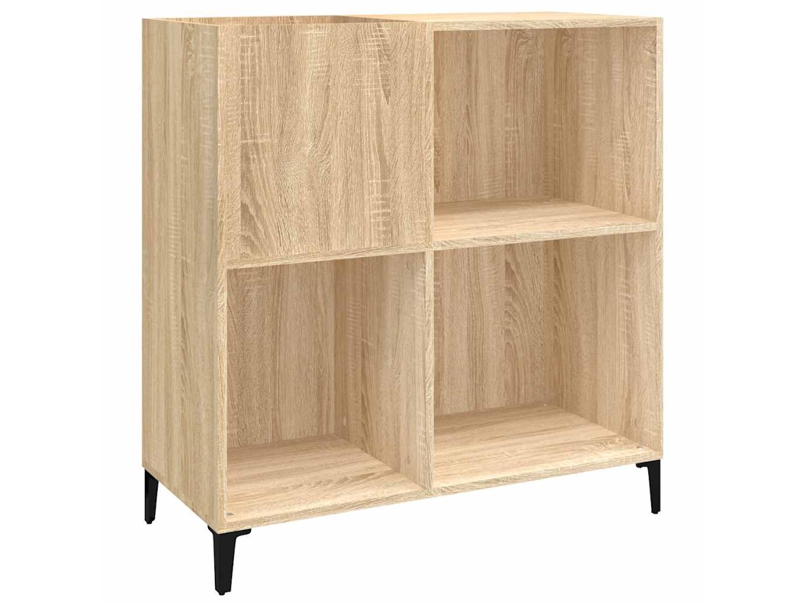 Armário para Discos 84,5x38x89 cm Derivados Madeira Carvalho Sonoma MAISON EXCLUSIVE