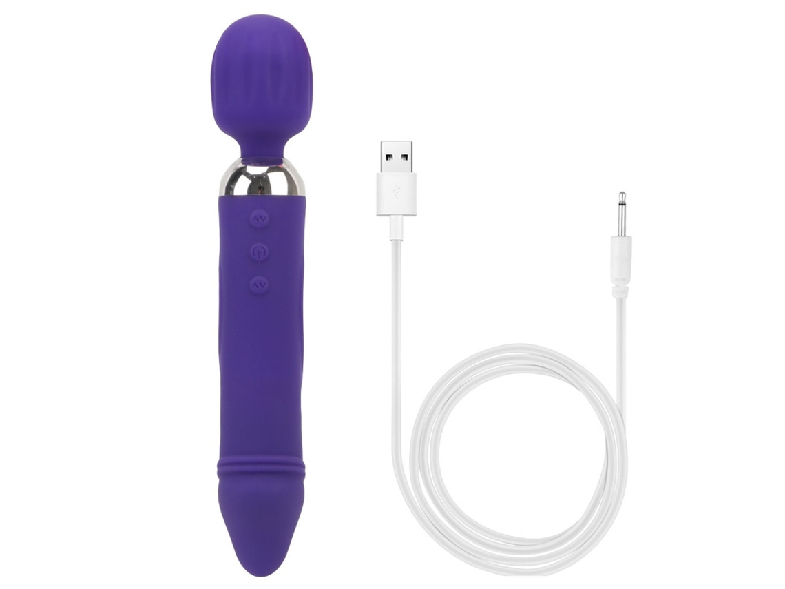 Vibrador De Massagem De Silicone De Cabea Dupla Com 12 Modos Para Mulheres (azul)