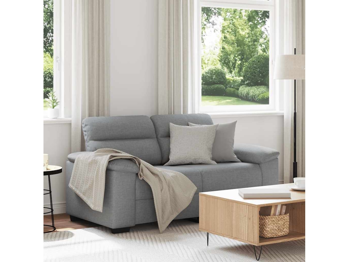 Vidaxl Sofá De 2 Lugares Em Tecido 160x81x84 Cm Cinzento-claro