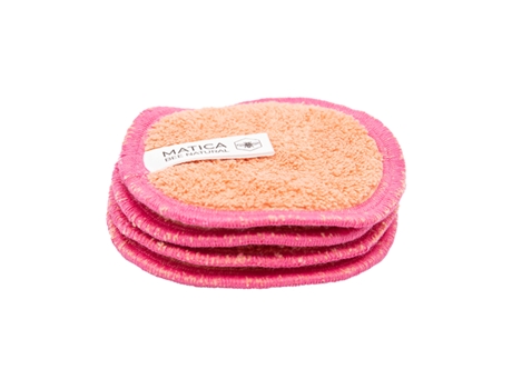 Discos Desmaquilhantes Reutilizáveis MATICA COSMETICS Peach (4 unidades)