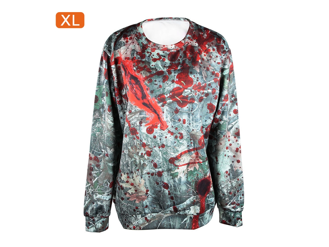 Suéter Unissex Pulôver Estampa Garras Casual Halloween