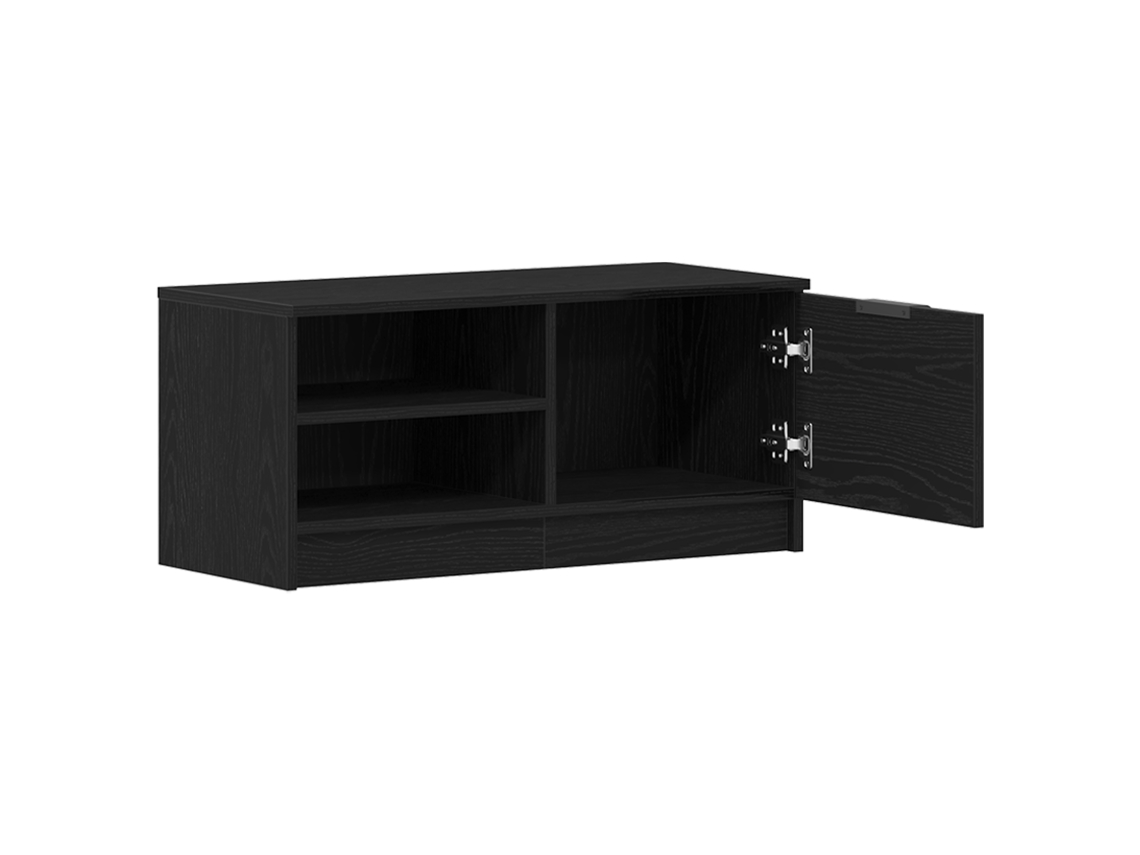 Conjunto 1 Gabinete Para Tv Vidaxl Preto Derivados De Madeira (80 X 35 X 36,5 Cm)