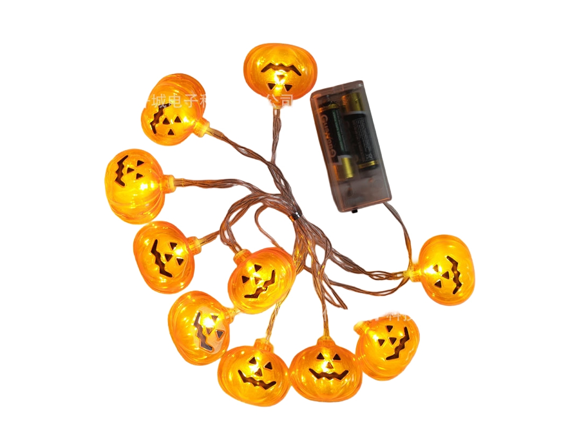 Laxiscreed Série De Luzes De Halloween Com Fantasmas, Caveiras E Abóboras, 4,5m, Usb E Telecomando