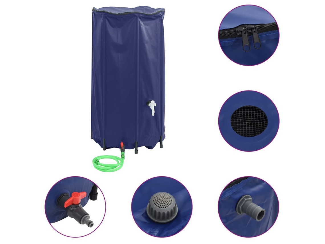 Depósito de água VIDAXL Azul PVC