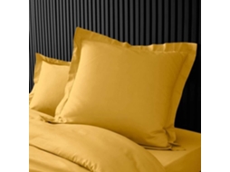 Fronha Quadrada 63X63 Cm Percal 100% Algodão Amarelo DOUCEUR D'INTERIEUR