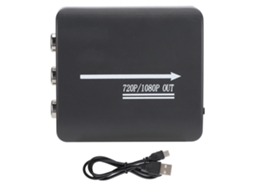 Mini conversor de áudio e vídeo AV CVBS para HDMI, comutador de sinal, 1080p CHABERLU