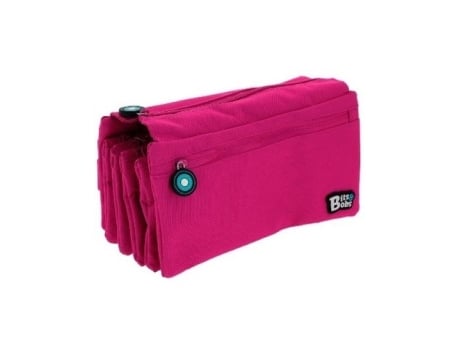 Estojo quádruplo plano Bits Amp-Bobs magenta 23x12 cm
