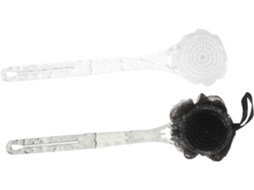 Lurelia Kit De 2 Buchas Vegetais De Banho De Cuidado Corporal, Cabo Longo, Dupla Face E Pega Ergonómica, Uso Diário Confortável