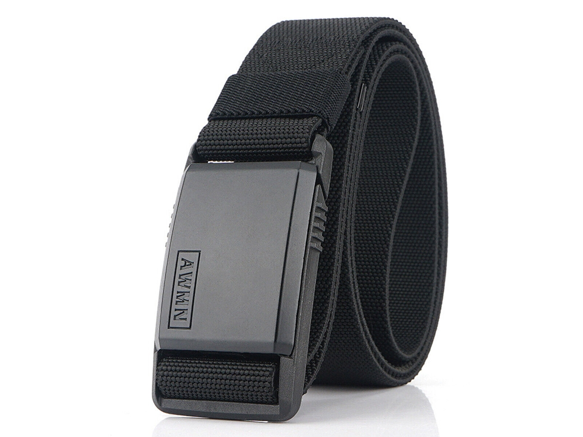 Cinto De Nylon Masculino Com Fivela Magnética De Metal E Liberação Rápida Para Atividades Ao Ar Livre, Cinto Elástico Casual SUNNY SPACES