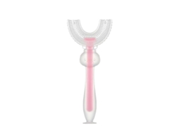Escova de Dentes Infantil em Formato U com Ventosa, Feita Silicone Líquido. Limpador Dentes. GOKOCO